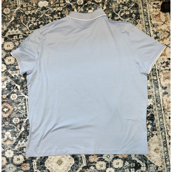 NWOT! Polo Ralph Lauren Tipped Collar Men's Blue Polo Shirt. Custom Slim Fit XXL - Picture 3 of 6